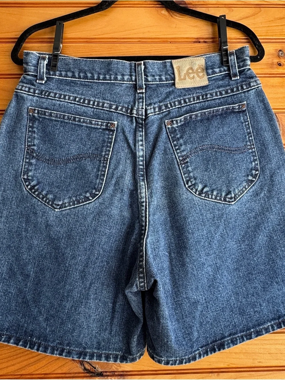 Vintage 90s Lee High Rise Denim Jorts Made USA Relaxed Shorts 16